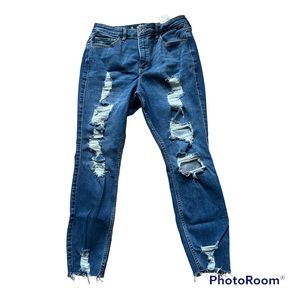 Hollister Curvy High Rise Crop Súper Skinny Size 11R